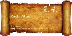 Rech Atos névjegykártya